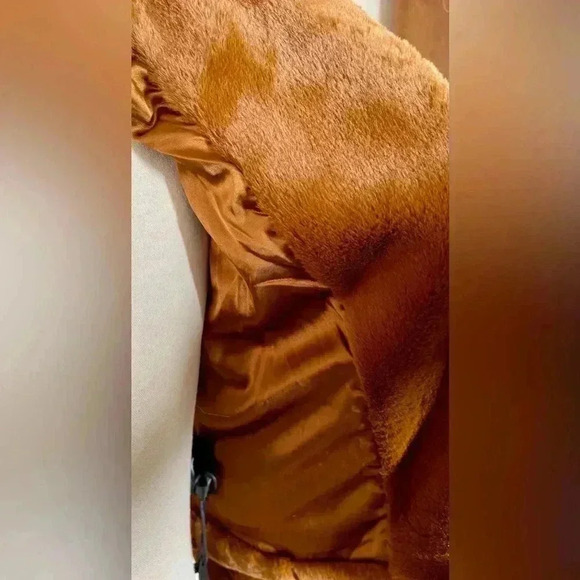 Blank NYC | Golden Faux Fur Jacket | Open Front | L - Picture 2 of 3
